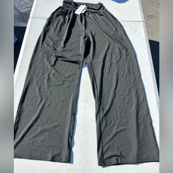 Wide Leg Gray Pants - Picture 1 of 5